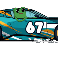 Driving On My Way Sticker by fwogs