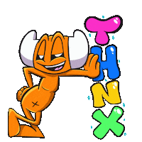 Happy Cartoon Sticker
