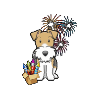 Bonfire Night Terrier Sticker