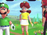Super Mario Hair Flip GIF