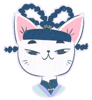 Cat Sticker by Poupoutte
