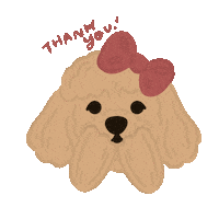 Thank-You Dog Sticker by Ann of Facedit