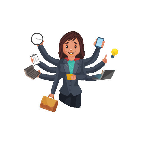 Multitasking Workwork Sticker by Creative Hatti