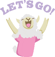 Lets Go Llama Sticker by Krissyanne Designs