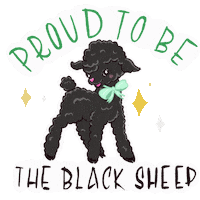 Petrako sparkle proud black sheep BlackSheep Sticker
