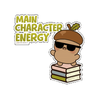 Main Character Books Sticker