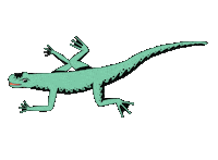 Lizard Chameleon Sticker by Because Music