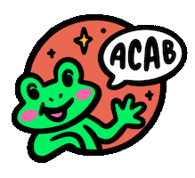 carladrawz illustration animals green orange Sticker
