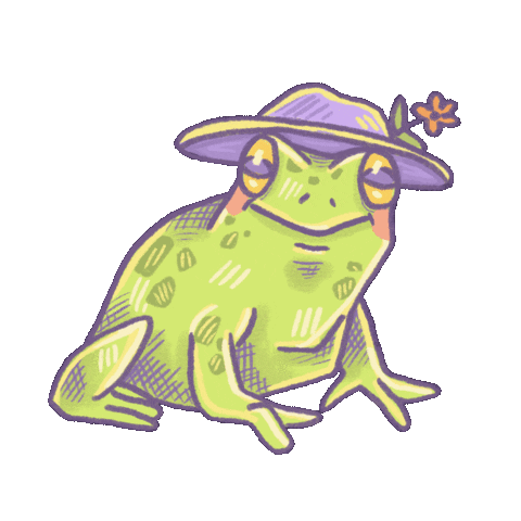 MarteLuna_VeganArt flower vegan frog froggy Sticker