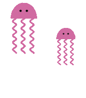 juliaguliadesign pink water ocean fish Sticker