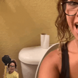 Sick Toilet Paper GIF by Tricia  Grace