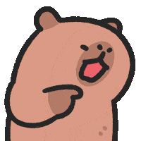 Capybara No Sticker by sansanplanet