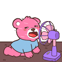 Sweating Teddy Bear Sticker by BEARISH