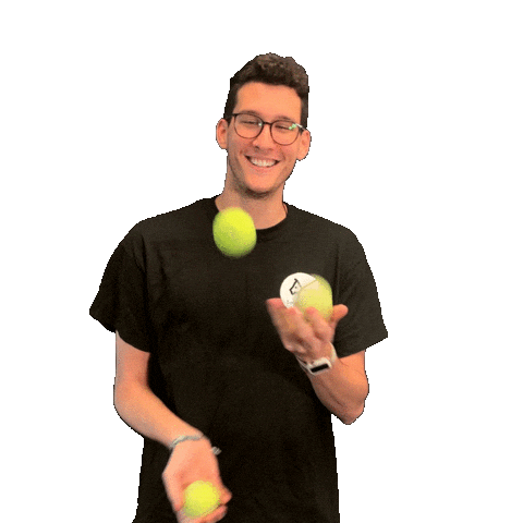 Tennis Balls Juggling Sticker by Dan's Dog Walking & Pet Sitting