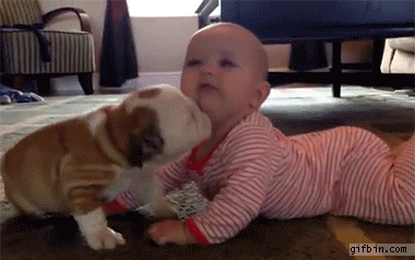 baby kisses GIF