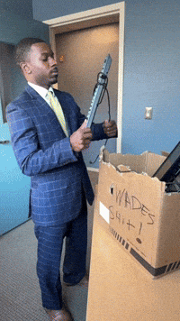 TheWadeEmpire2 office hit keyboard smack GIF