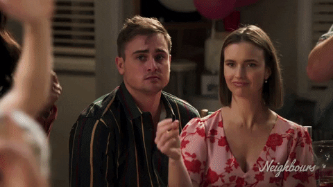 Amy Williams Reaction GIF by Neighbours (Official TV Show account)