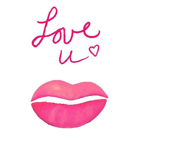 Valentines Day Lips Sticker by EleMcKayArtist
