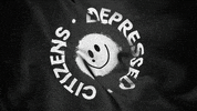 depressedcitizens logo black nft flag GIF