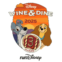 Rundisney Wine And Dine Sticker by Disney Sports