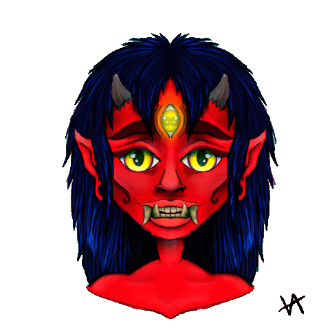 Vannemmo giphyupload japan mythology oni Sticker