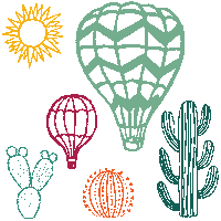 Hot Air Balloon Albuquerque Sticker by Harnick Orthodontics