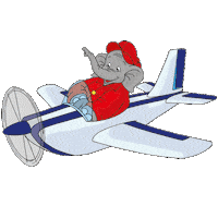 flowers plane Sticker by Kiddinx