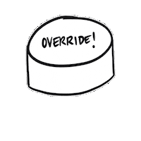 pretavoyager override override button Sticker