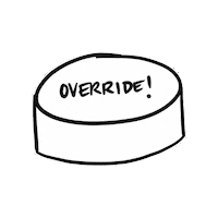 pretavoyager override override button Sticker