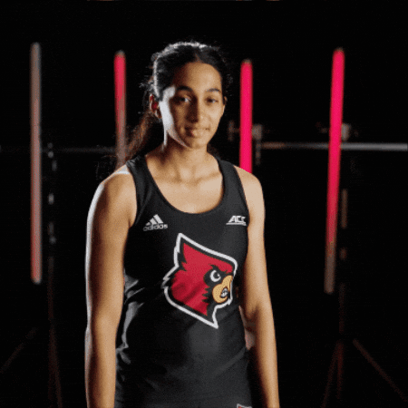 Track Field Go Cards GIF by Louisville Cardinals