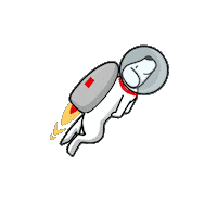 Flying Dog Rocket Sticker by Picnic