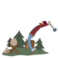 nwpd lumberjack logs eltonstyle mounatinlife Sticker