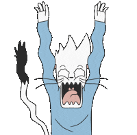Scared Cat Sticker by Slengkiy