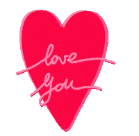 Love You Hearts Sticker