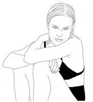 Blinking Black And White GIF by Emma Darvick