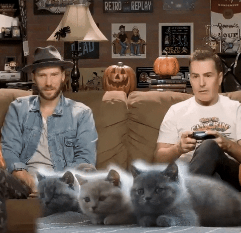 RETROREPLAY giphyupload kittens nolan north troy baker GIF