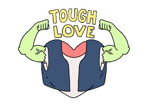 Tough Love Help Sticker