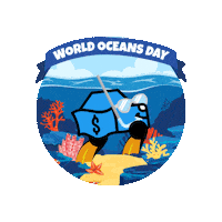 World Oceans Day Sticker by Wheelzy
