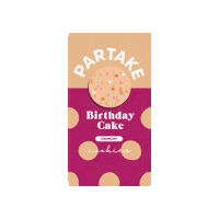 Birthday Cake Cookie Sticker by Partake Foods