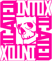 Intoxstreetwear skull streetwear intoxicated intox Sticker