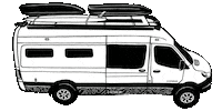 Camping Camper Van Sticker by Outside Van