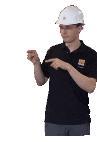 Pointing Construction Sticker by MBN