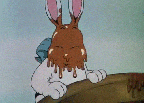 funny little bunnies easter GIF