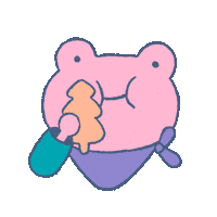fireturtledesign christmas tasty frog cookie Sticker
