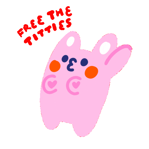 Free The Nipple Bunny Sticker