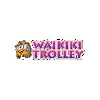 Double Decker Hawaii Sticker by Waikiki Trolley