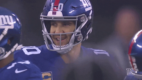 Eli Manning Smile GIF by New York Giants