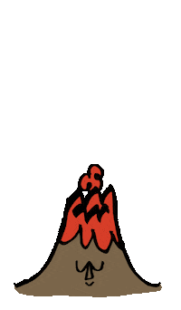 volcano Sticker by Bobo Choses