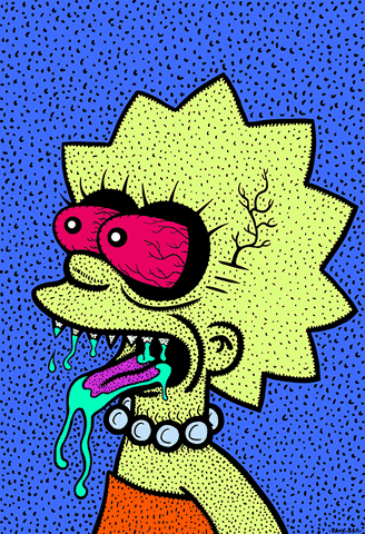 Tripping The Simpsons GIF by Dave Bell