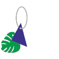 Stellen_uk stellen stellenuk mix and match earrings monstera leaf earrings Sticker